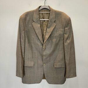 Lauren Ralph Lauren Men's Blazer‎ Sport Coat 3 Button Tan Size 44R 100% Wool